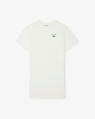 Abito t-shirt oversize in jersey con marchio