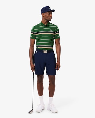 Polo a righe elasticizzata da golf Ultra-Dry