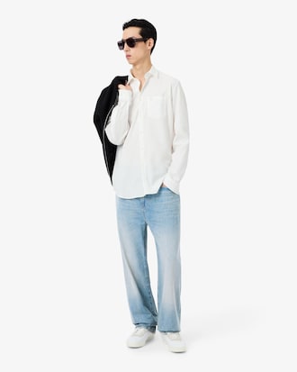 Jeans indaco a 5 tasche dal taglio dritto