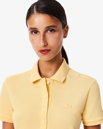 Vestito polo slim fit in mini piqué stretch