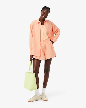 Shorts oversize in misto lino