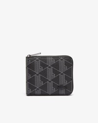 Portafoglio con zip e monogramma