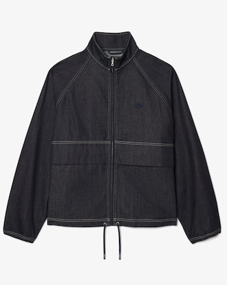 Giacca oversize in denim con zip