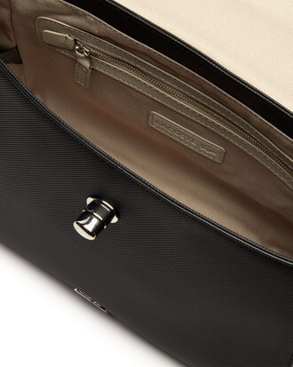 Borsa a tracolla da donna in canvas spalmato con fermaglio Daily Classic