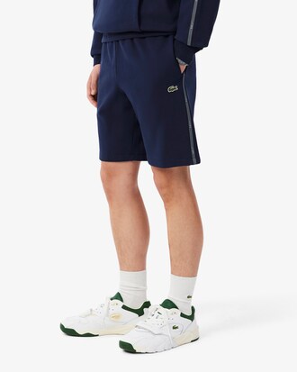 Shorts in tessuto felpato con striscia con logo regular fit