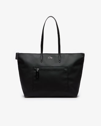 Tote bag grande con zip e tasca L.12.12 Concept color block da donna