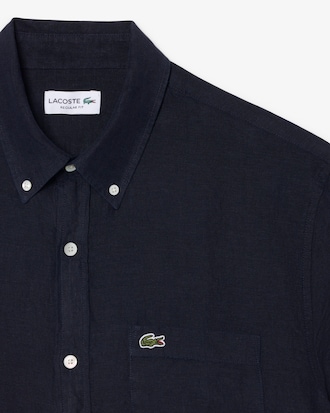 Camicia di lino a maniche corte