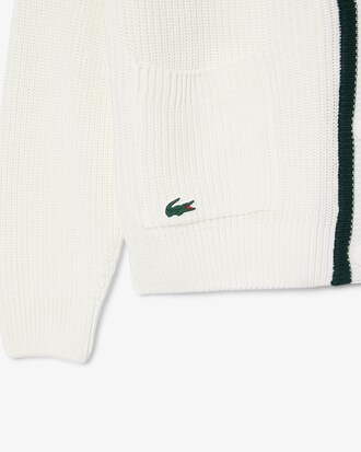 Cardigan da golf in misto lana con stemma