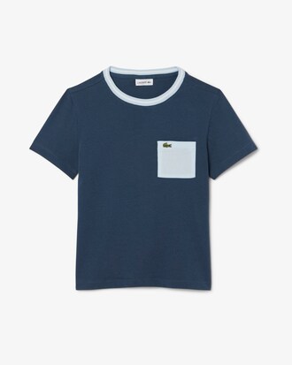 T-shirt in cotone con stampa a contrasto