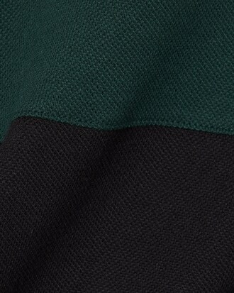 Polo regular fit in mini-piqu&eacute; color block con marchio