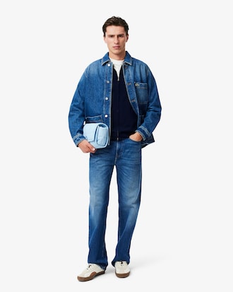 Pullover in cotone a collo alto con zip
