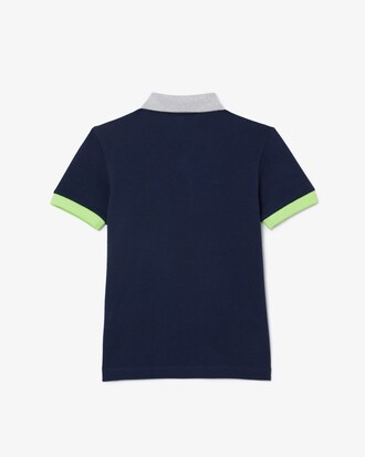 Polo in piqué colorblock
