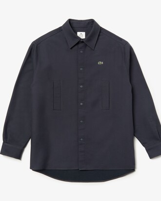 Sovracamicia da uomo in flanella pesante con tasche Lacoste LIVE