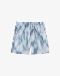 Shorts relaxed fit in taffet&agrave; stampato
