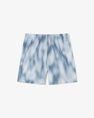 Shorts relaxed fit in taffet&agrave; stampato
