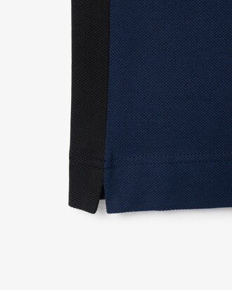 Polo classic fit in petit piqu&eacute; colorblock