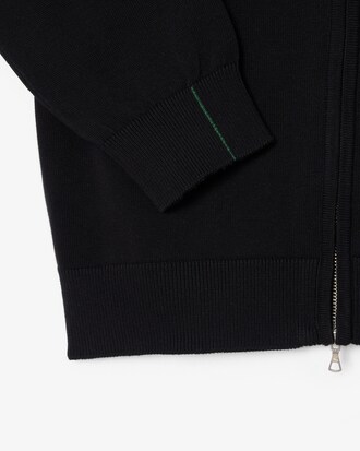 Pullover in cotone a collo alto con zip