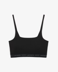 Bralette in microfibra con fascia smerlata