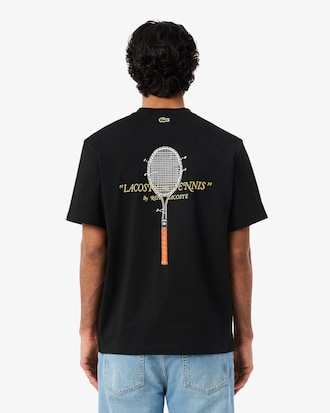T-shirt ricamata in cotone pesante