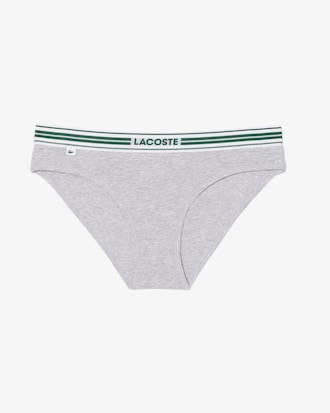 Slip in cotone stretch con vita a contrasto