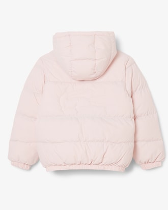 Giacca unisex imbottita con cappuccio e coccodrillo ricamato