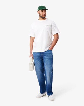 T-shirt ricamata in cotone pesante