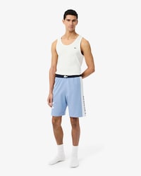 Shorts homewear taglio dritto in tessuto felpato