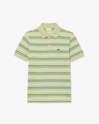 Polo in petit piqu&eacute; con righe a contrasto