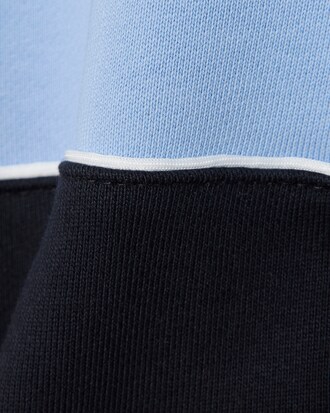 Felpa color block con cappuccio e zip