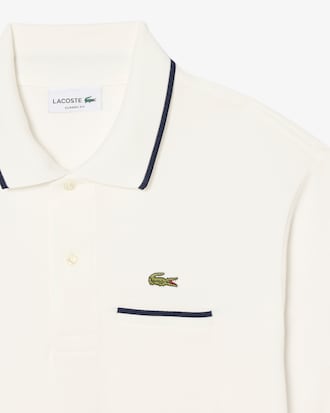 Polo classic fit L.12.12 con tasca e bordi a contrasto