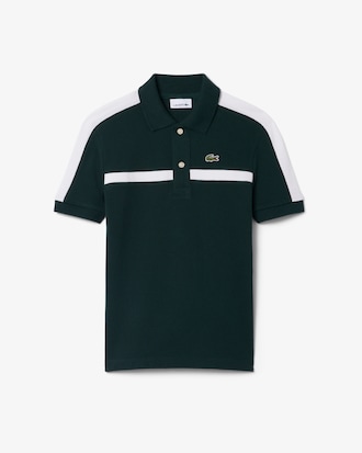 Polo in petit piqu&eacute; colorblock
