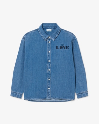 Camicia in denim con stemma