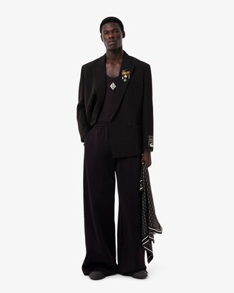 Blazer doppiopetto in twill di lana Runway