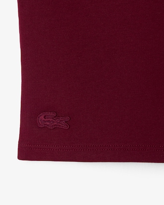 Felpa loungewear in tessuto felpato con colletto a polo