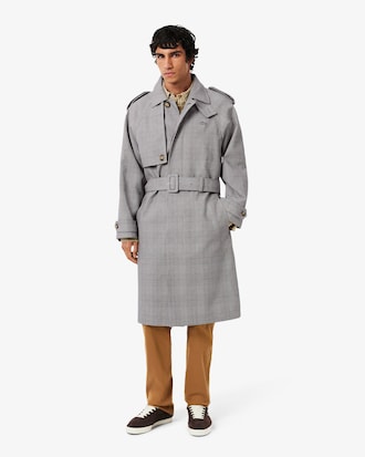 Trench con motivo scozzese impermeabile