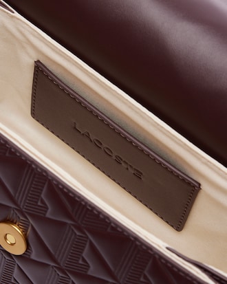 Borsa a spalla in pelle goffrata Maheki