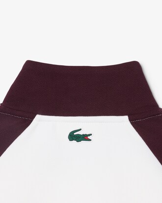 Felpa con zip corta con stemma Tennis Heritage
