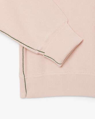 Maglione in cotone a punto muschio con scollo a V