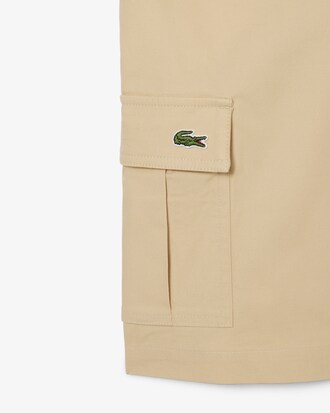 Shorts cargo lunghi in gabardine