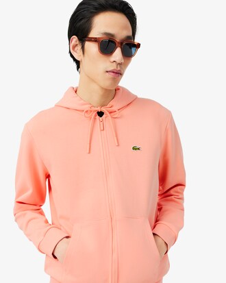 Felpa in tessuto felpato classic fit con zip