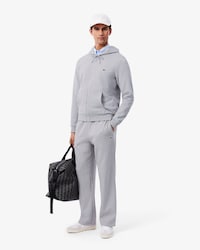 Felpa in tessuto felpato classic fit con zip
