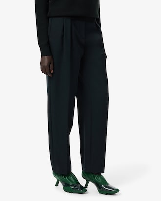 Pantaloni sartoriali in lana taglio dritto Runway