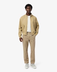 Pantaloni chino regular fit in gabardine di cotone