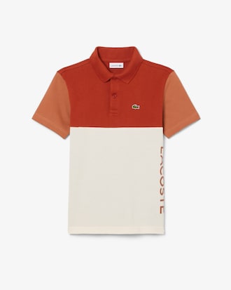 Polo in petit piqué color block
