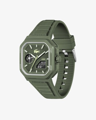 Orologio analogico e digitale quadrato in silicone LC33