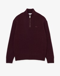 Maglione in lana con collo alto e zip