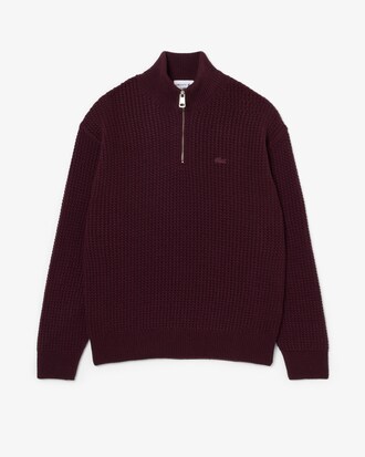 Maglione in lana con collo alto e zip