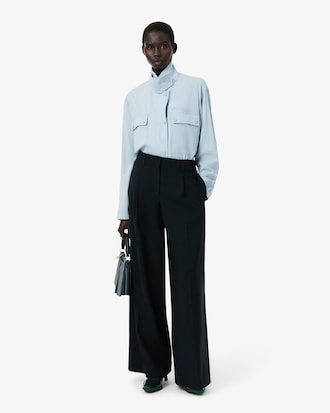 Pantaloni taglio ampio in misto lana Runway