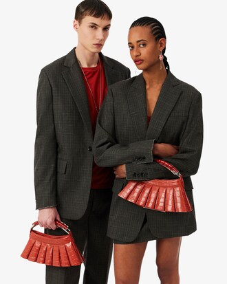 Borsa in pelle effetto coccodrillo H Lenglen Runway