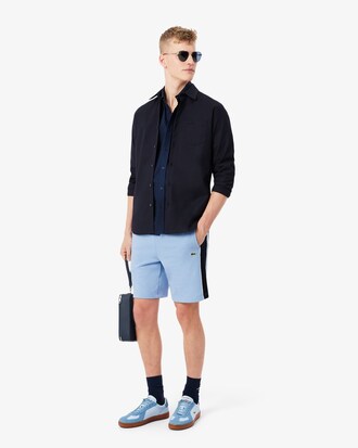 Shorts in tessuto felpato regular fit color block